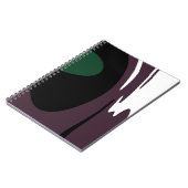Carnet Submersion : Noir Abstrait, Blanc, Violet & Vert (Côté gauche)