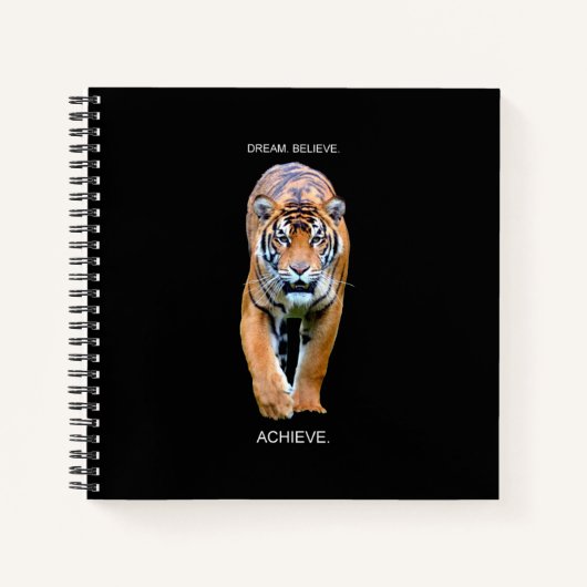Carnet Succès Tiger Moderne Élégant auto amélioration (Devant)