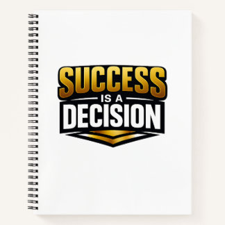 Carnet Success Gold Typography on Black