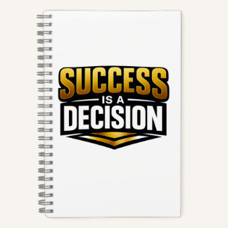 Carnet Success Gold Typography on Black