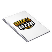 Carnet Success Gold Typography on Black (Côté Droit)