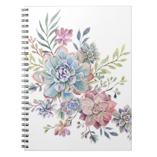 Carnet succulent d'aquarelle