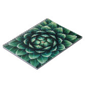 Carnet Succulent vert et blanc (Côté gauche)