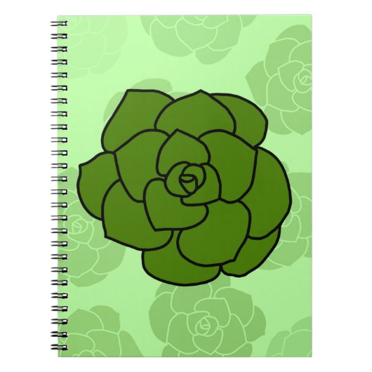 Carnet Succulente arrondie (Devant)