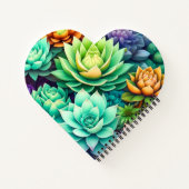 Carnet Succulents colorés (Dos)