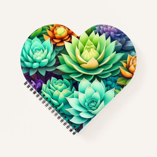 Carnet Succulents colorés (Devant)