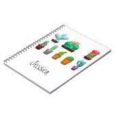 Carnet Succulents d'aquarelle personnalisés (Côté gauche)