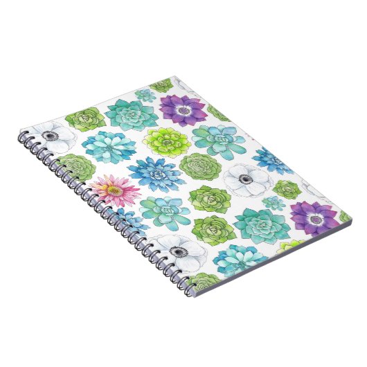 Carnet Succulents - multicolores - (Côté Droit)