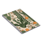 Carnet Succulents verts, fleurs oranges, papier peint de (Côté Droit)
