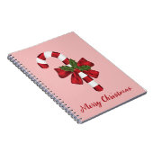 Carnet Sucre de canne Rouge Et Blanc Avec Joyeux Texte De (Côté Droit)