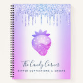 Carnet Sucres de confection aux fraises à Parties scintil (Devant)