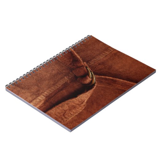 Carnet Suède Brown Avec Sangle Et Boucle (Côté gauche)