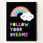Carnet Suivez vos rêves Cute Rainbow Cloud (Dos)