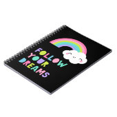Carnet Suivez vos rêves Cute Rainbow Cloud (Côté gauche)