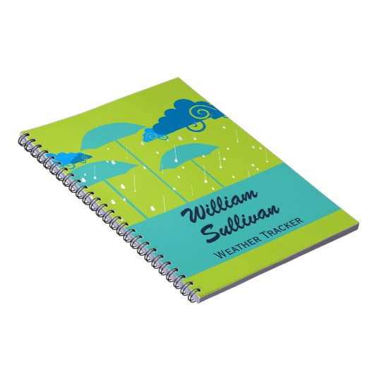 Carnet Suivi météo Vert bleu (Côté Droit)