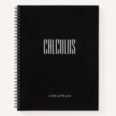 Carnet Sujet à motif noir classique (Devant)