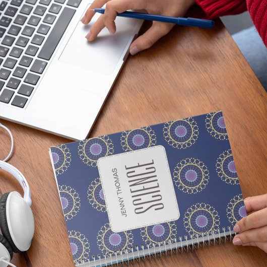 Carnet Sujet de l'école Nom de l'élève Personnalisé