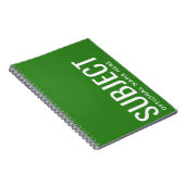 Carnet Sujet personnalisé - Code couleur de votre semestr (Côté Droit)