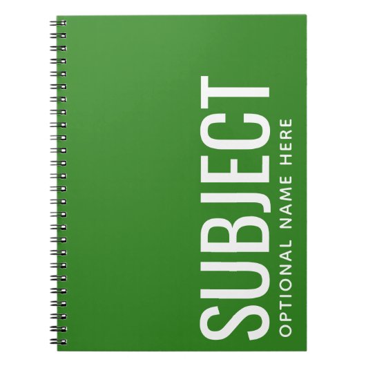 Carnet Sujet personnalisé - Code couleur de votre semestr (Devant)