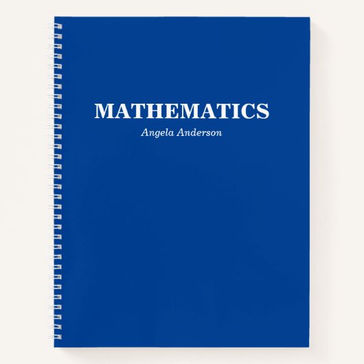 Carnet Sujet Spiral de l'école bleue personnalisée (Devant)