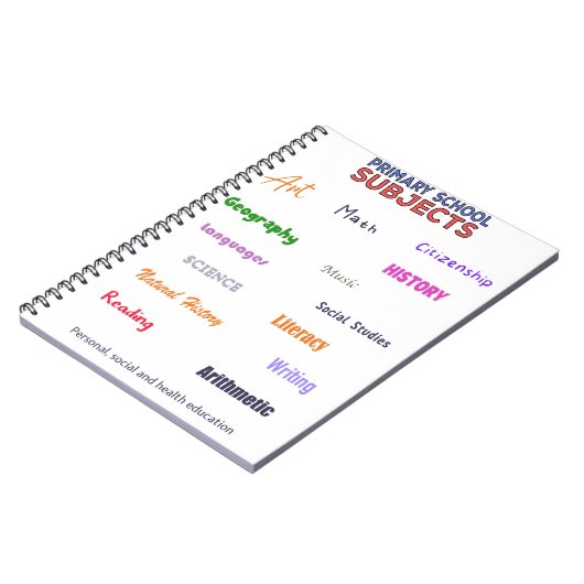 Carnet Sujets de l'école primaire (Côté gauche)