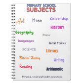 Carnet Sujets de l'école primaire (Devant)