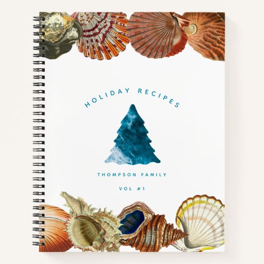 Carnet Summer Christmas Beach Seashell Recettes de vacanc (Devant)