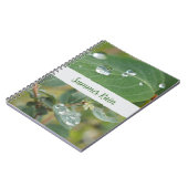 Carnet Summer Leaves and Raindrops Photo Spiral Notebook (Côté gauche)