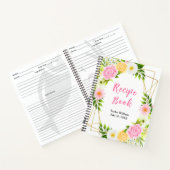 Carnet Summer Pink and Yellow Floral Recipe Book (Intérieur)