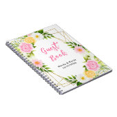 Carnet Summer Pink and Yellow Floral Wedding Guest Book (Côté Droit)