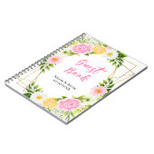 Carnet Summer Pink and Yellow Floral Wedding Guest Book (Côté gauche)