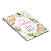 Carnet Summer Pink and Yellow Floral Wedding Planner (Côté Droit)
