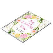 Carnet Summer Pink and Yellow Floral Wedding Planner (Côté gauche)
