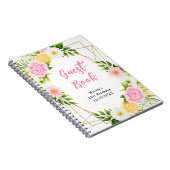 Carnet Summer Pink and Yellow Flowers Birthday Guest Book (Côté Droit)