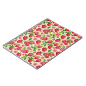 Carnet Summer Raspberry Garden Botanical Fruit Pattern (Côté gauche)
