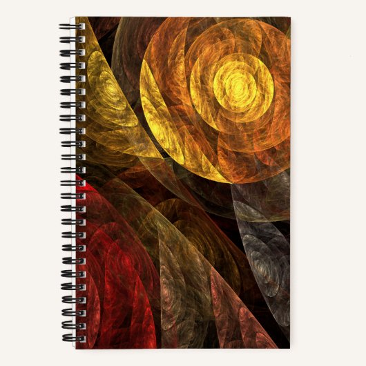 Carnet Sun Flower Floral Moderne Art Motif Abstrait (Recto)