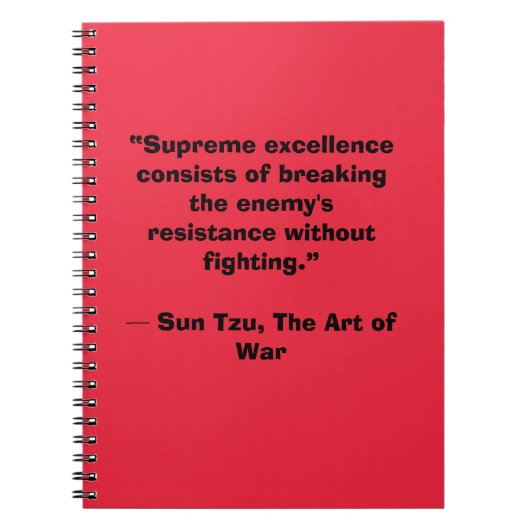 Carnet Sun Tzu Art of War (Devant)