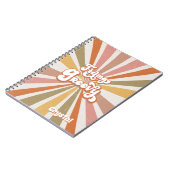 Carnet Sunburst Rainbow Retro Hippie 60s Feeling Groovy (Côté gauche)