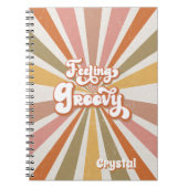 Carnet Sunburst Rainbow Retro Hippie 60s Feeling Groovy (Devant)