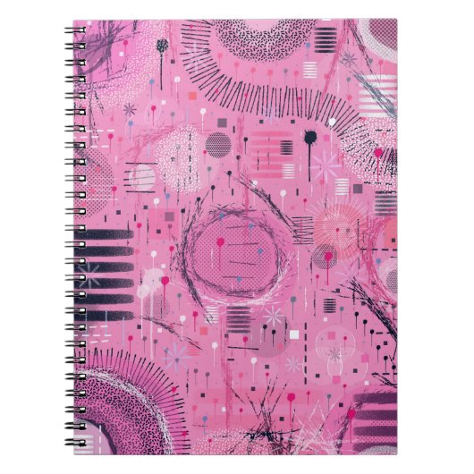 Carnet Sundae à la fraise Art abstrait  (Devant)