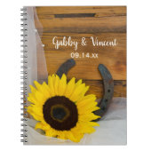 Carnet Sunflower and Horseshoe Country Western Wedding (Devant)