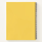 Carnet Sunflower Bloom Moderne Nom Personnalisable (Dos)