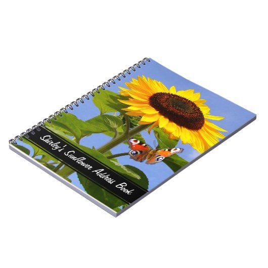 Carnet Sunflower & Butfly ~ Note Book (Côté gauche)