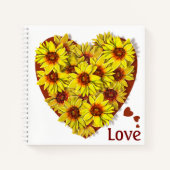 Carnet Sunflower Heart Spiral Notebook (Devant)