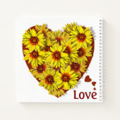 Carnet Sunflower Heart Spiral Notebook (Dos)