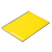 Carnet Sunflower jaune Nom de la couleur (Côté gauche)