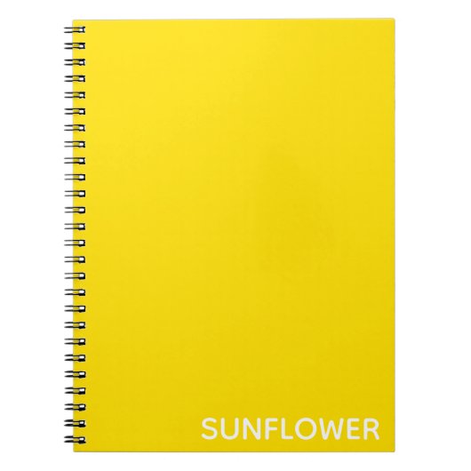 Carnet Sunflower jaune Nom de la couleur (Devant)