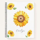 Carnet Sunflower Notebook – Design for Gentle Souls (Devant)