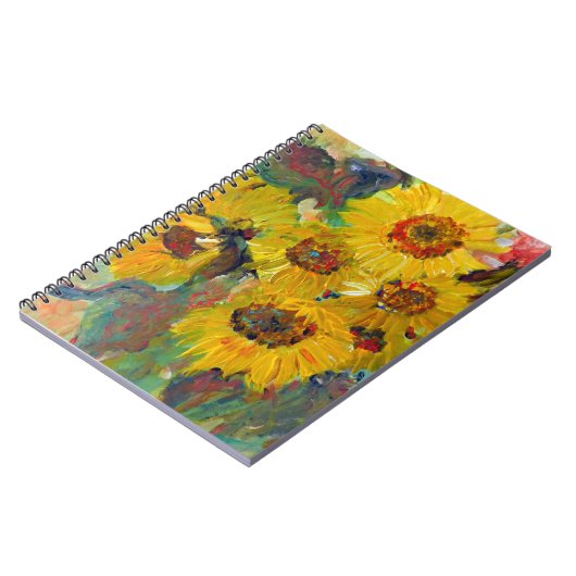 Carnet sunflower wting pad (Côté gauche)