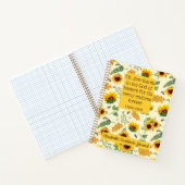 Carnet Sunflowers Bees Custom Bible Verse Christian Cadea (Intérieur)